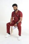 CLASSIC V-NECK-Male Maroon-4