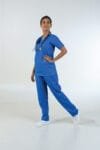 CLASSIC V-NECK-Female island-blue-3