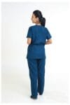 PRESTIGE V-NECK-Female Solid-Peacock-Blue-2